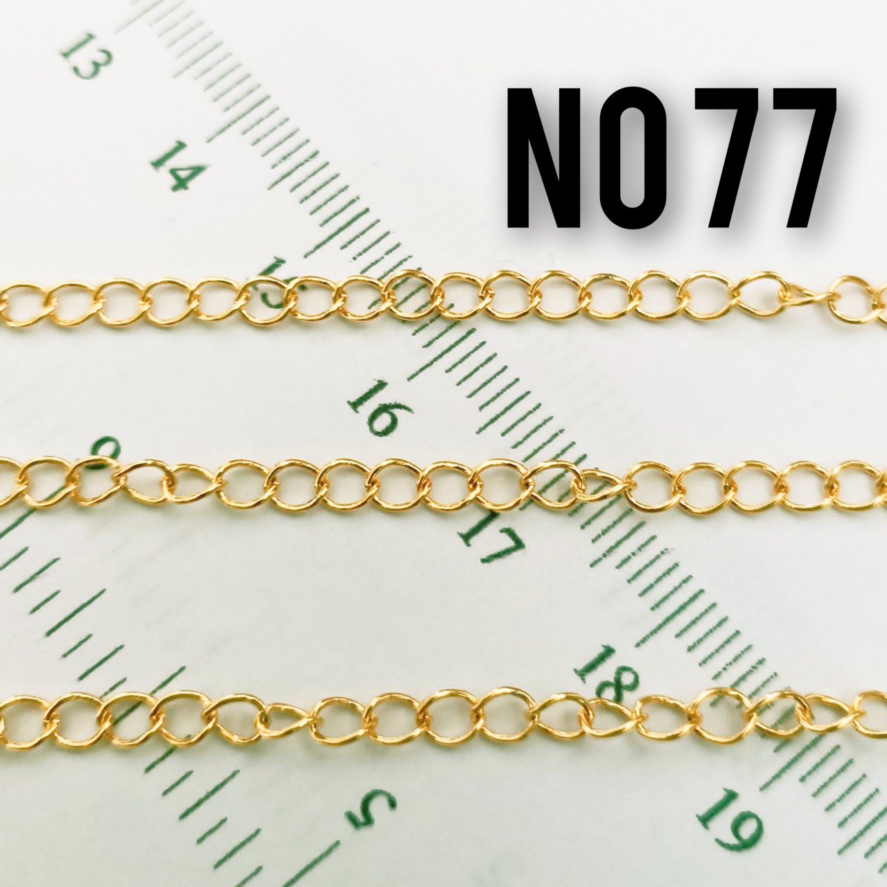 No : 077 24 Ayar Altın Kaplama İnce Uzatma Zinciri