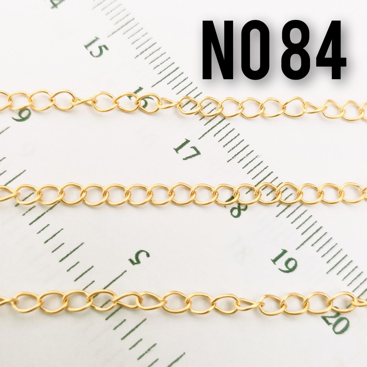 No : 084 24 Ayar Mat Altın Kaplama İnce Uzatma Zinciri