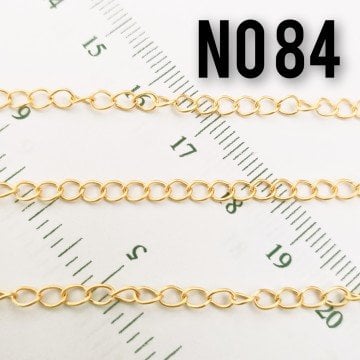 No : 084 24 Ayar Mat Altın Kaplama İnce Uzatma Zinciri