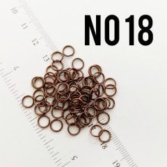 H-18 Bakır Renk Pirinç Takı Halka - 6 mm - 5 Gr