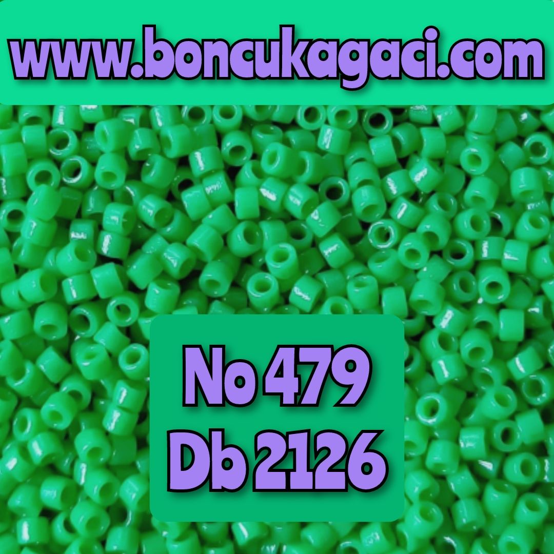 NO:479 (eski no 1006) Miyuki Delica , Miyuki Boncuk 11/0 DB2126 Fiji Yeşil