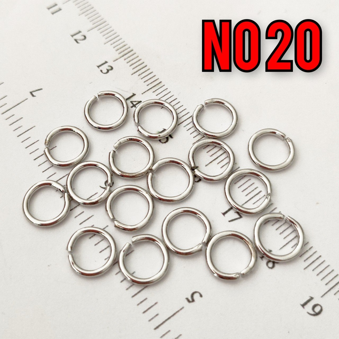 H-20 Rodyum Kaplama Pirinç Takı Halkası - 8 mm - 4 Gr