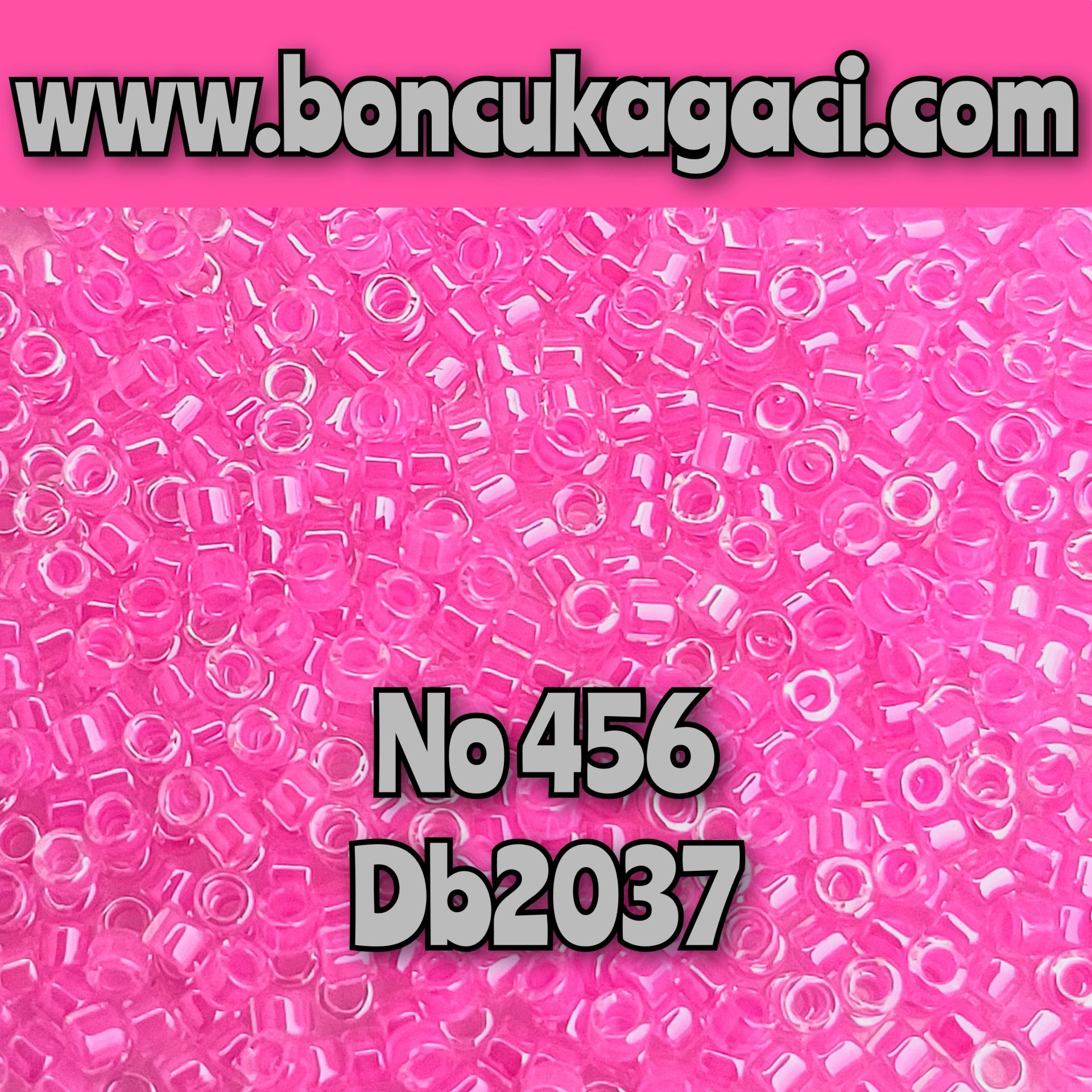 NO:456 ( eski no 1008 ) Miyuki Delica , Miyuki Boncuk 11/0 DB2037 Fosforlu Pembe