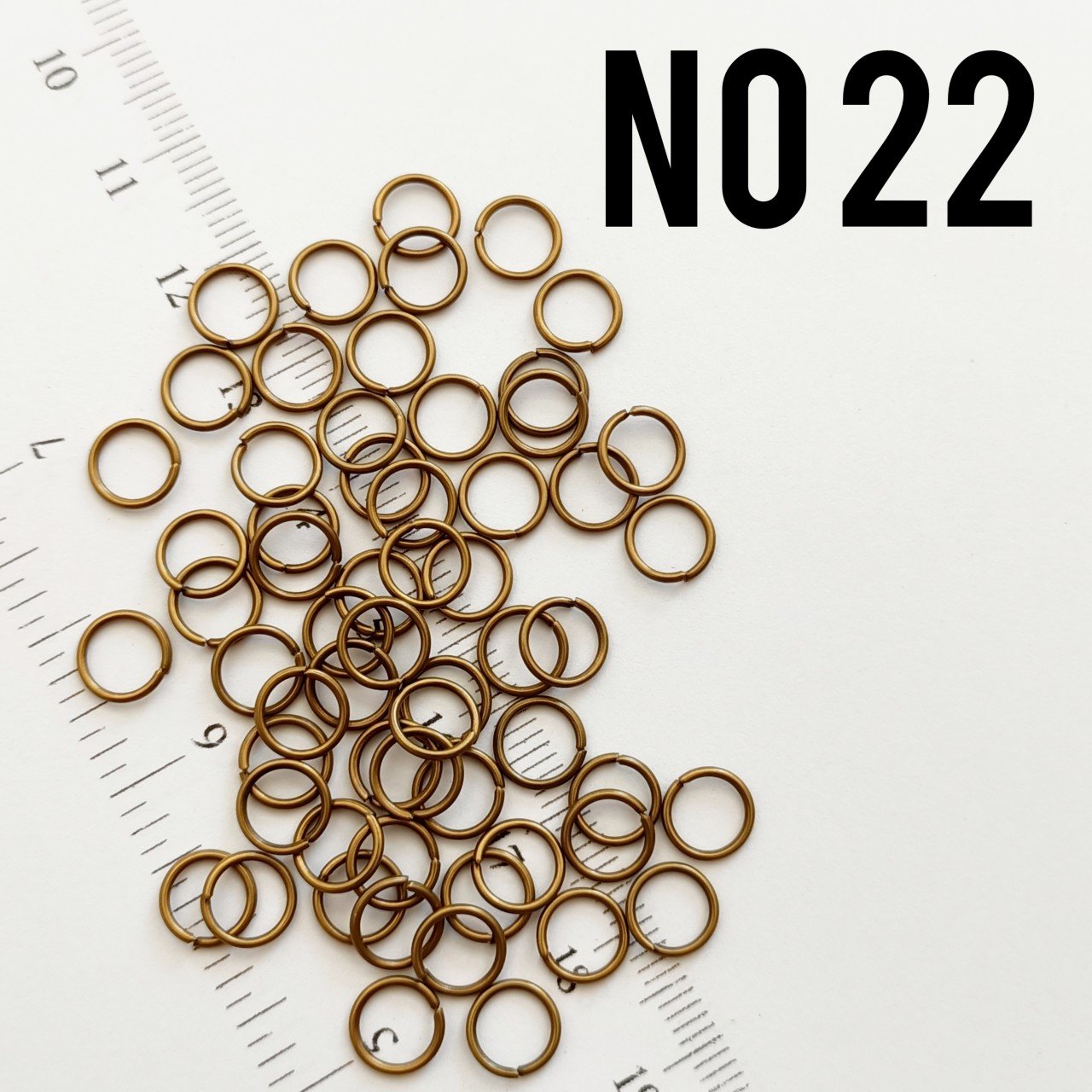 H-22 Antik Renk Pirinç Takı Halka - 7 mm - 5 Gr