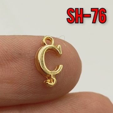 SH-76 24 Ayar Altın Kaplama Ç Harf Sallantı