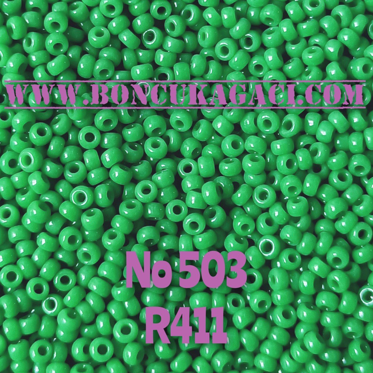 Miyuki Kum Boncuk , Miyuki Round Boncuk 11/0 No:503 R411 Opak Yeşil 10 gr