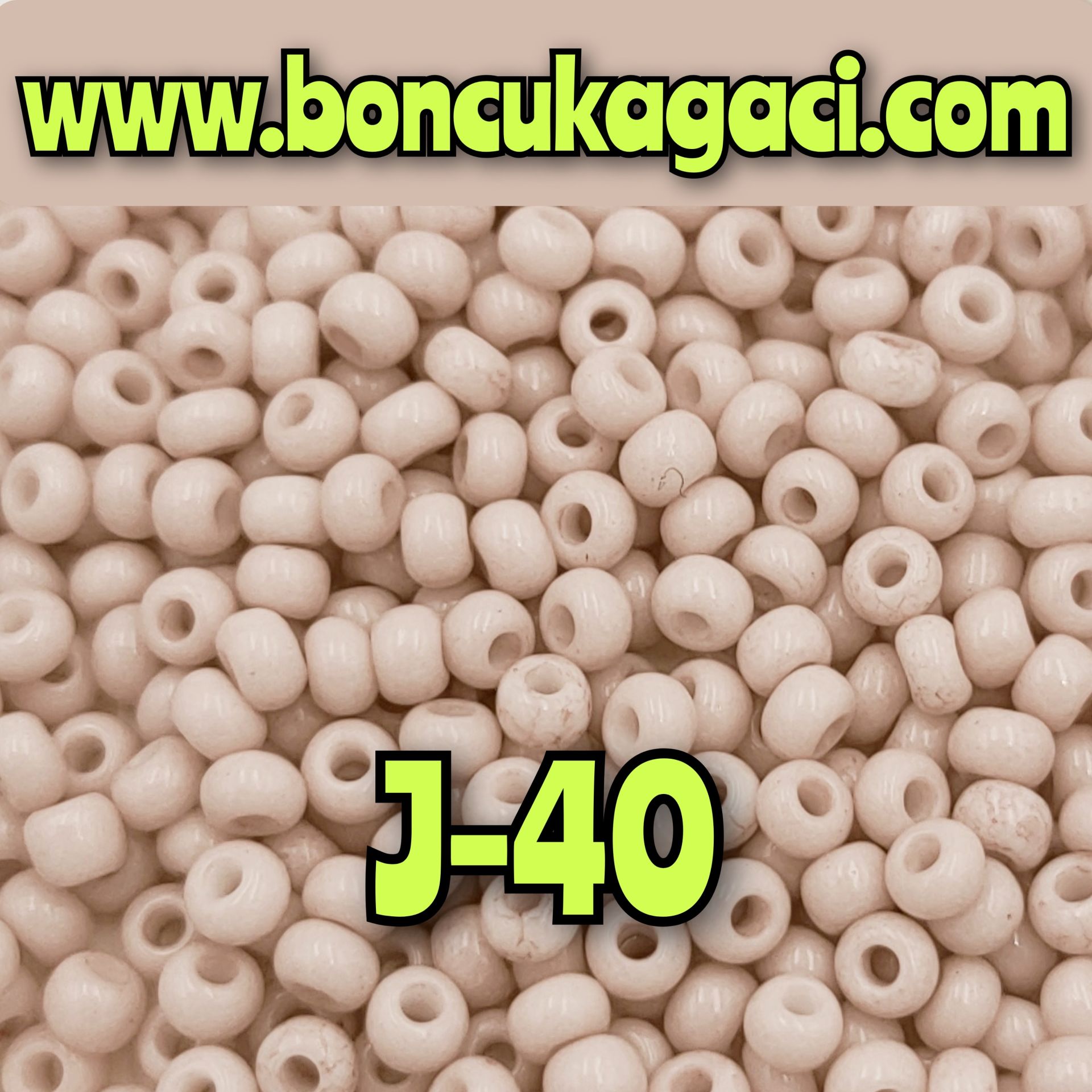 J-40 Açık Şampanya Preciosa Jabloneks Kum Boncuk 8/0 (3mm)
