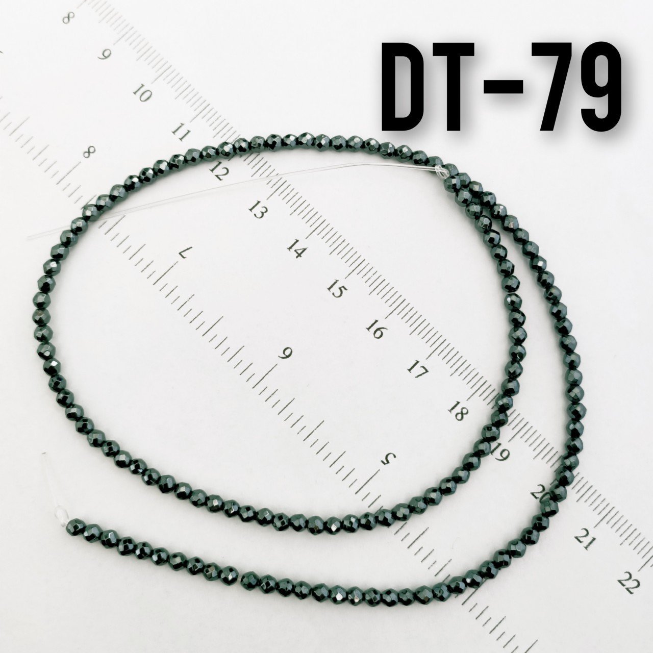 DT-079 Çek Kristali Kesimli Orjinal Renk Hematit 3 mm