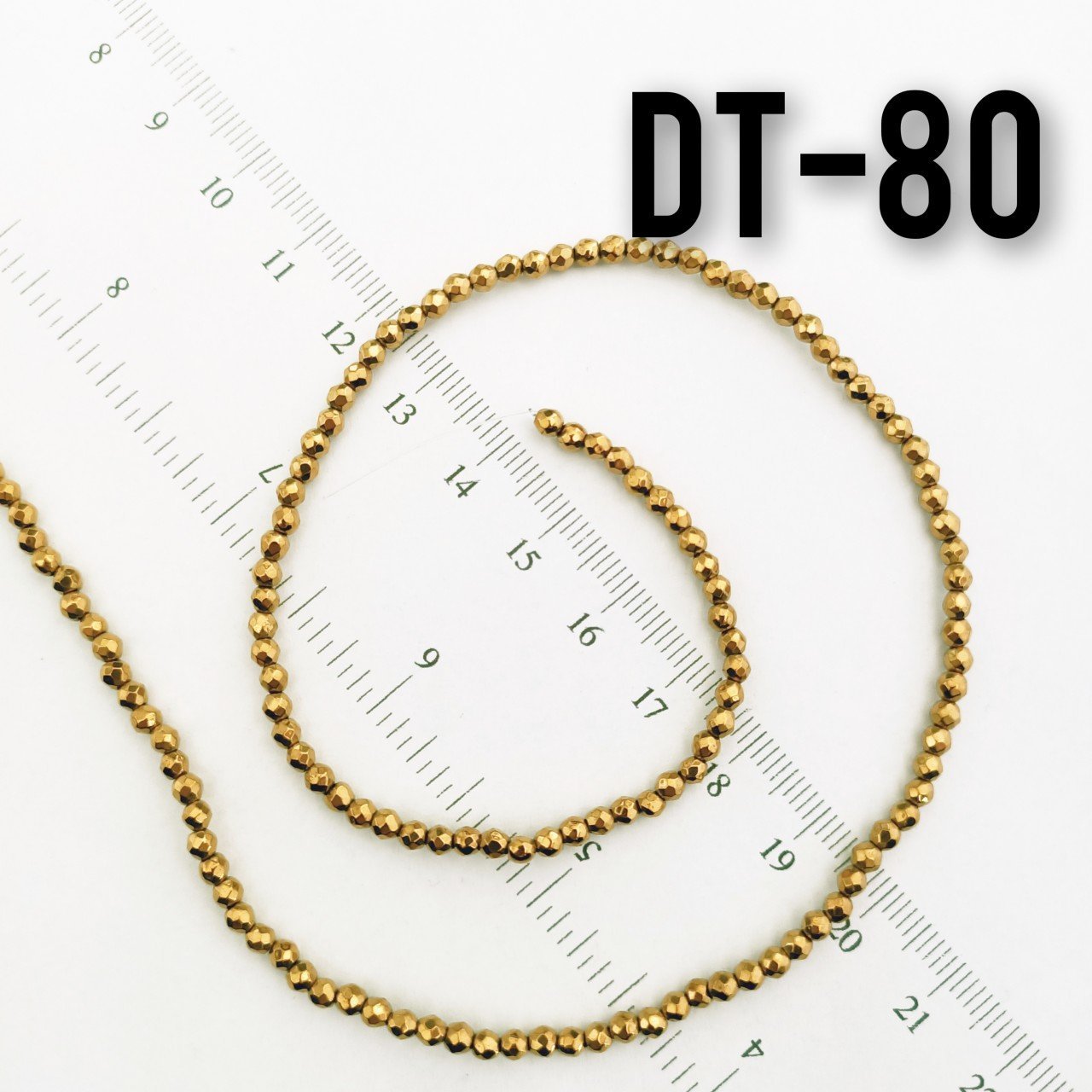 DT-080 Çek Kristali Kesimli Açık Bakır Renk Hematit 3 mm