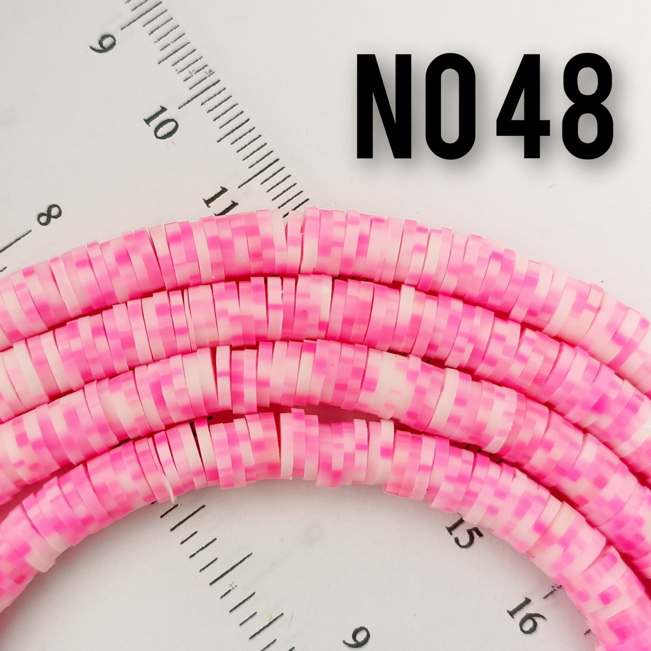 No : 48 Picasso Pembe Fimo Hamur Boncuk