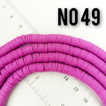 No : 49 Menekşe Mor Fimo Hamur Boncuk
