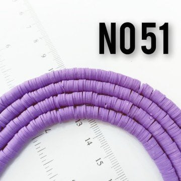 No : 51 Mor Fimo Hamur Boncuk