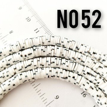 No : 52 Picasso Beyaz-Siyah Fimo Hamur Boncuk