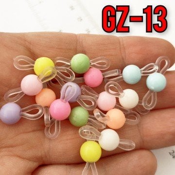 Gz-13 Karışık Soft Renk Akrilik Toplu Şeffaf Gözlük Lastiği Büyük Boy