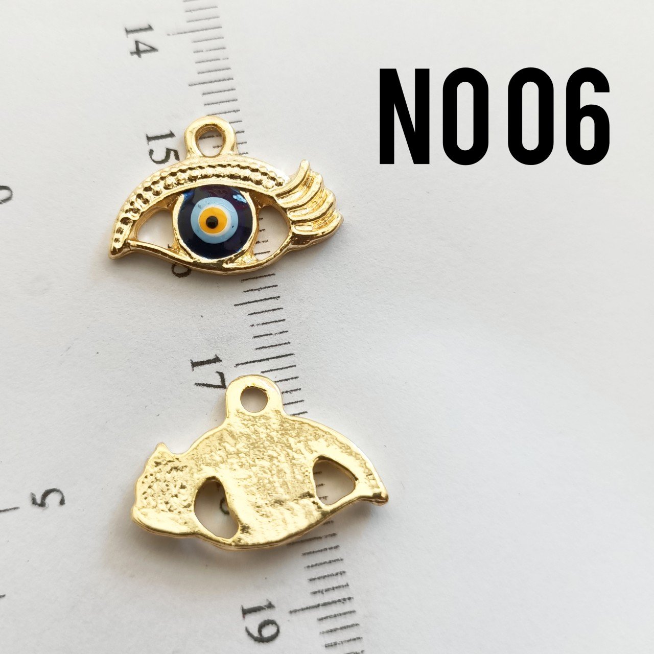 AMS-006 Altın Kaplama Ra nın Gözü  20 x 10 mm