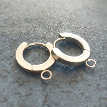ÇLK-23 Gümüş Renk 316L Cerrahi Çelik Küpe Klipsi