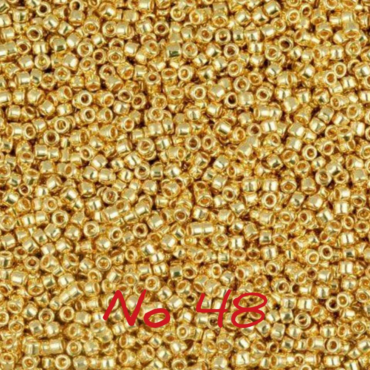 Miyuki Kum Boncuk , Miyuki Round Boncuk 15/0 No:48 5 gr Altın Kaplama