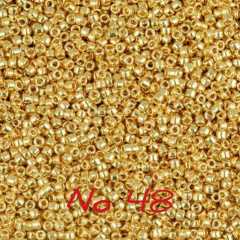 Miyuki Kum Boncuk , Miyuki Round Boncuk 15/0 No:48 5 gr Altın Kaplama