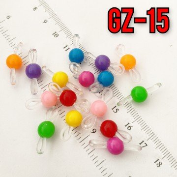 Gz-15 Karışık Renk Akrilik Toplu Şeffaf Gözlük Lastiği Büyük Boy