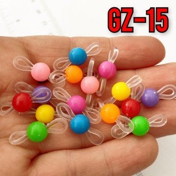 Gz-15 Karışık Renk Akrilik Toplu Şeffaf Gözlük Lastiği Büyük Boy