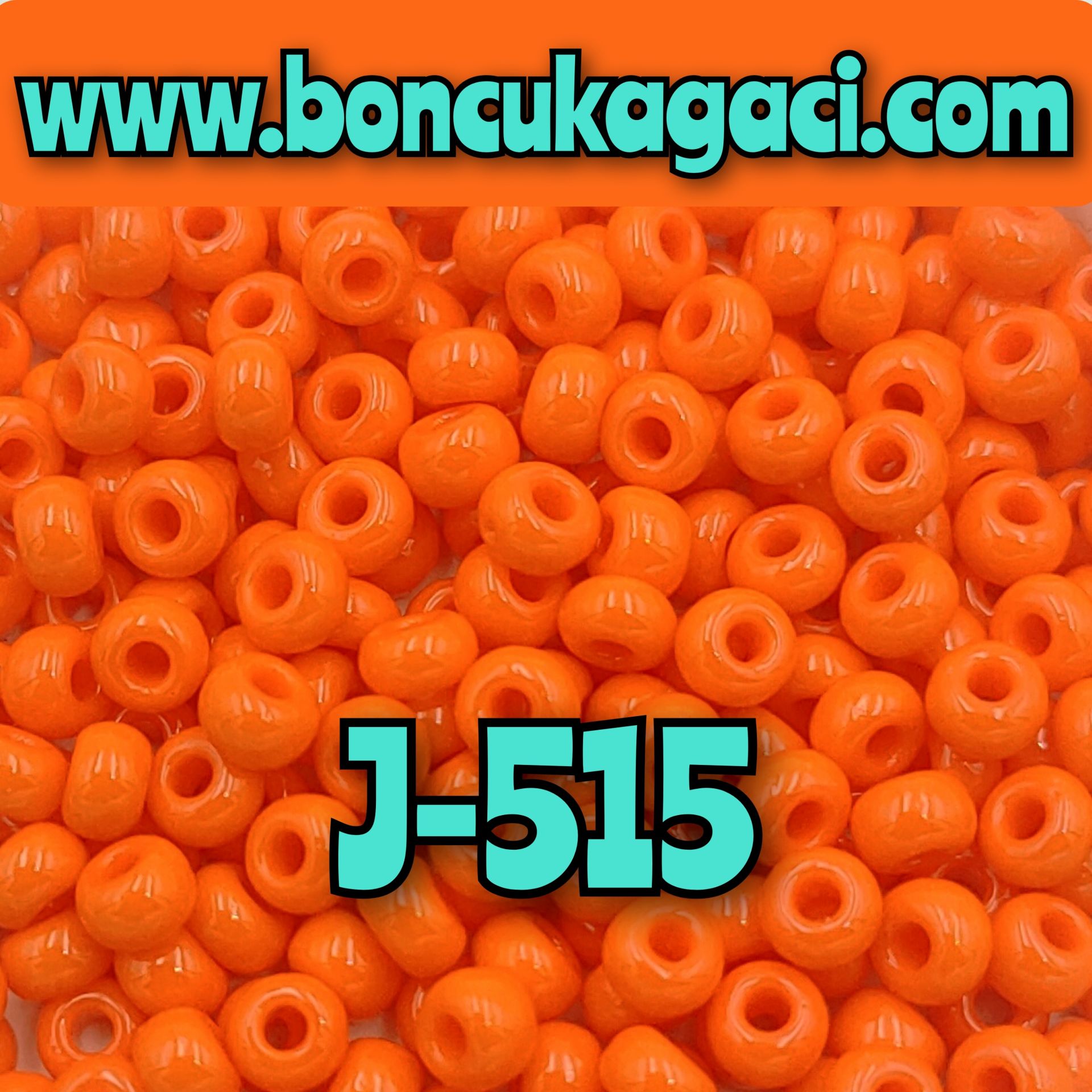 J-515 Opak Turuncu Preciosa Jabloneks Kum Boncuk 6/0 (4mm)