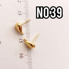 No : 39 Altın Kaplama Damla Çivi Küpe