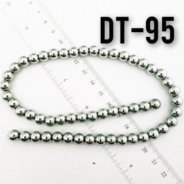 DT-095 Yuvarlak Gümüş Renk Hematit 8 mm