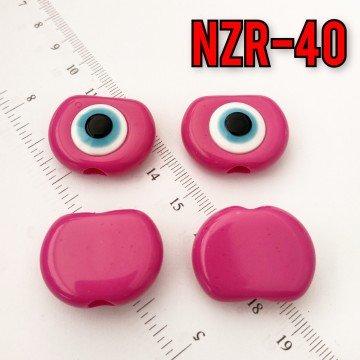 NZR-40 Büyük Boy Akrilik Nazar Boncuğu Fuşya