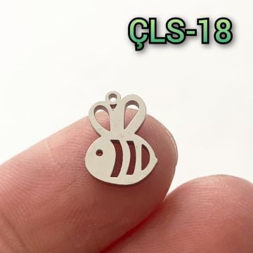 ÇLS-18 Gümüş Renk 316L Cerrahi Çelik Mini Arı Sallantı