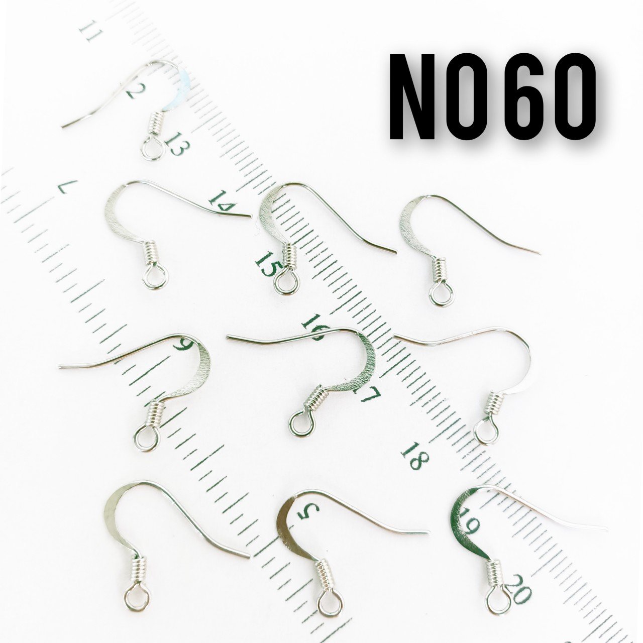 No : 60 Rodyum Kaplama Pirinç Küpe Kancası