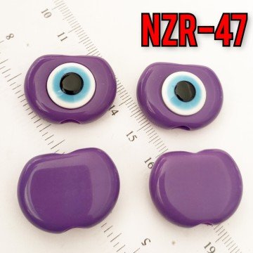 NZR-47 Büyük Boy Akrilik Nazar Boncuğu Mor