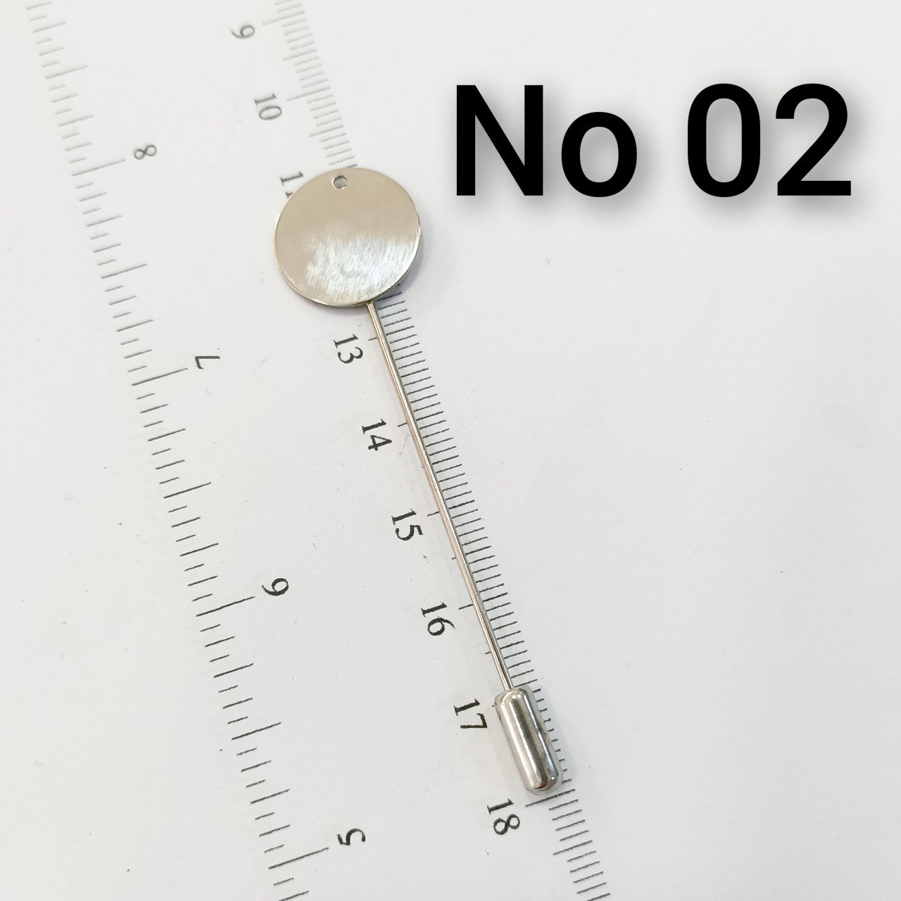 BRŞ-02 gümüş renkli broş çubuğu