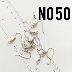 No : 50 Rodyum Kaplama Küpe Kancası