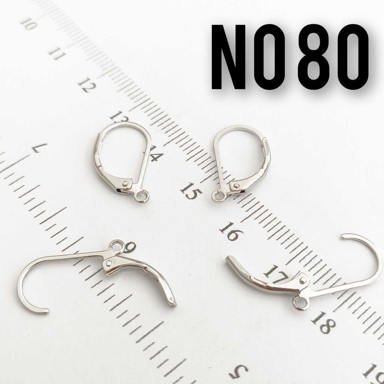 No : 80 Rodyum Kaplama Pirinç Armut Klips