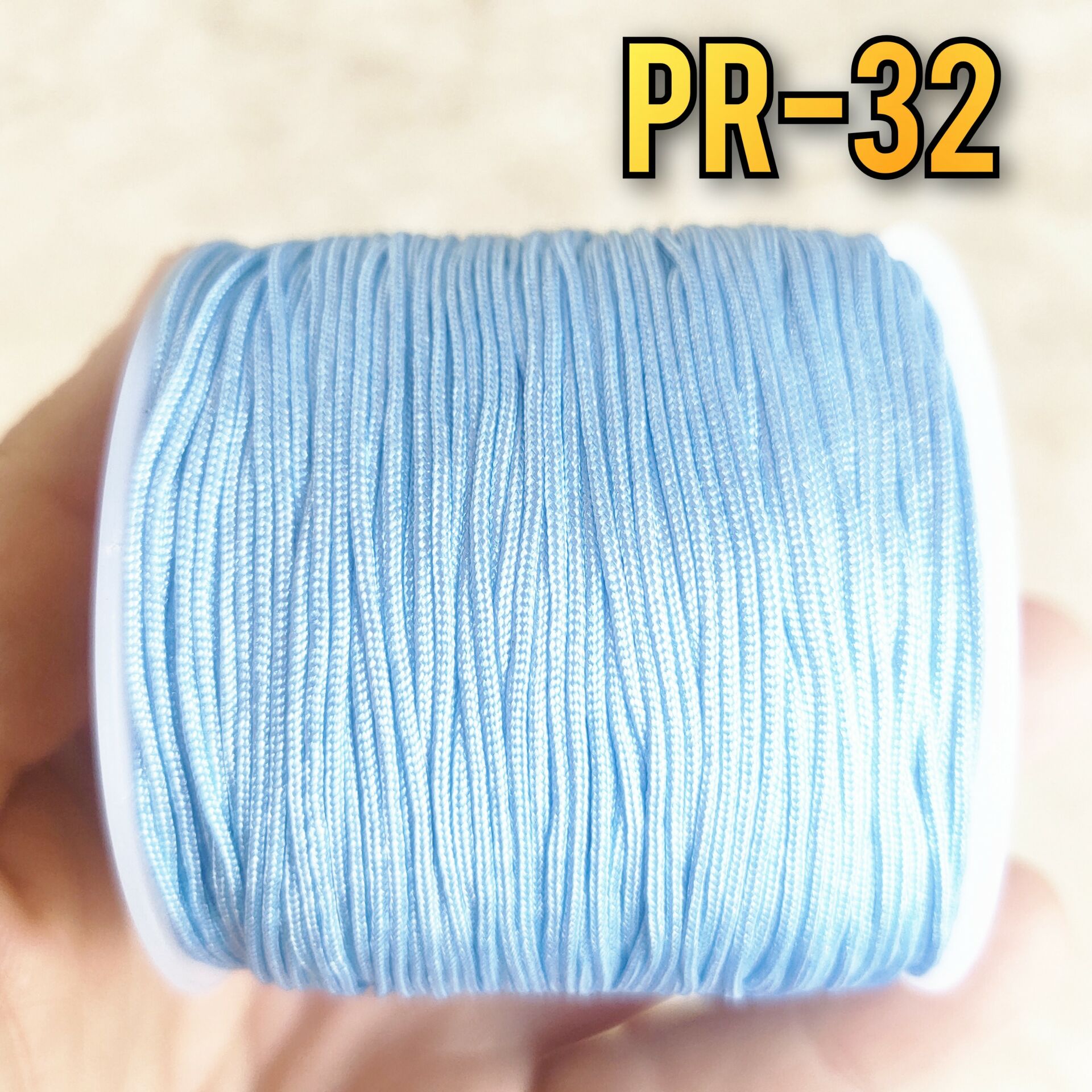 PR-32 A Kalite Parlak Açık Mavi Paraşüt İpi 0.8 mm