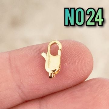No : 24 24 Ayar Altın Kaplama Pirinç Kuyumcu Papağan Klips