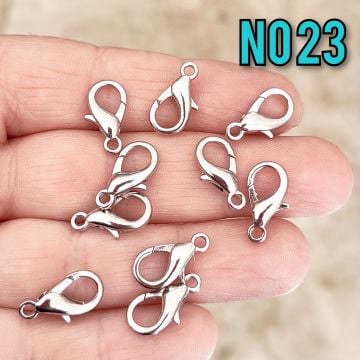No : 23 Gümüş Renk Büyük Papağan - 16 mm (504) - 10 adet