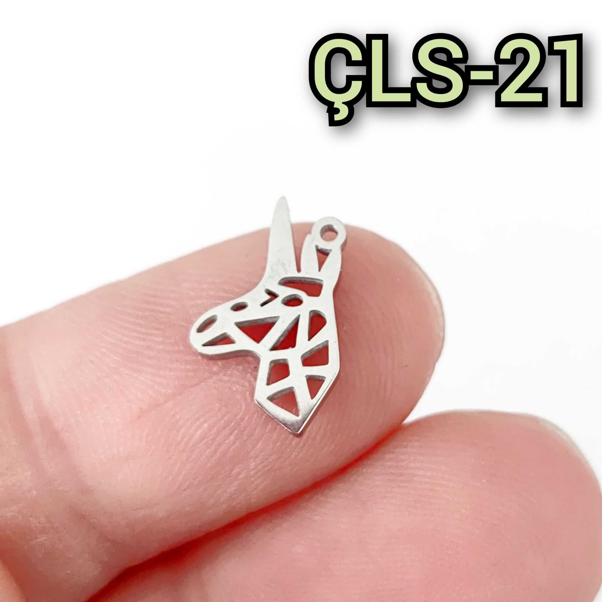 ÇLS-21 Gümüş Renk 316L Cerrahi Çelik Mini Unicorn Sallantı