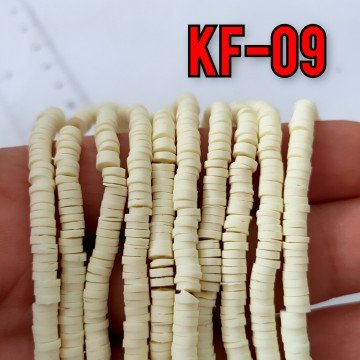 KF-09 Krem Renk Fimo Boncuk 4 mm