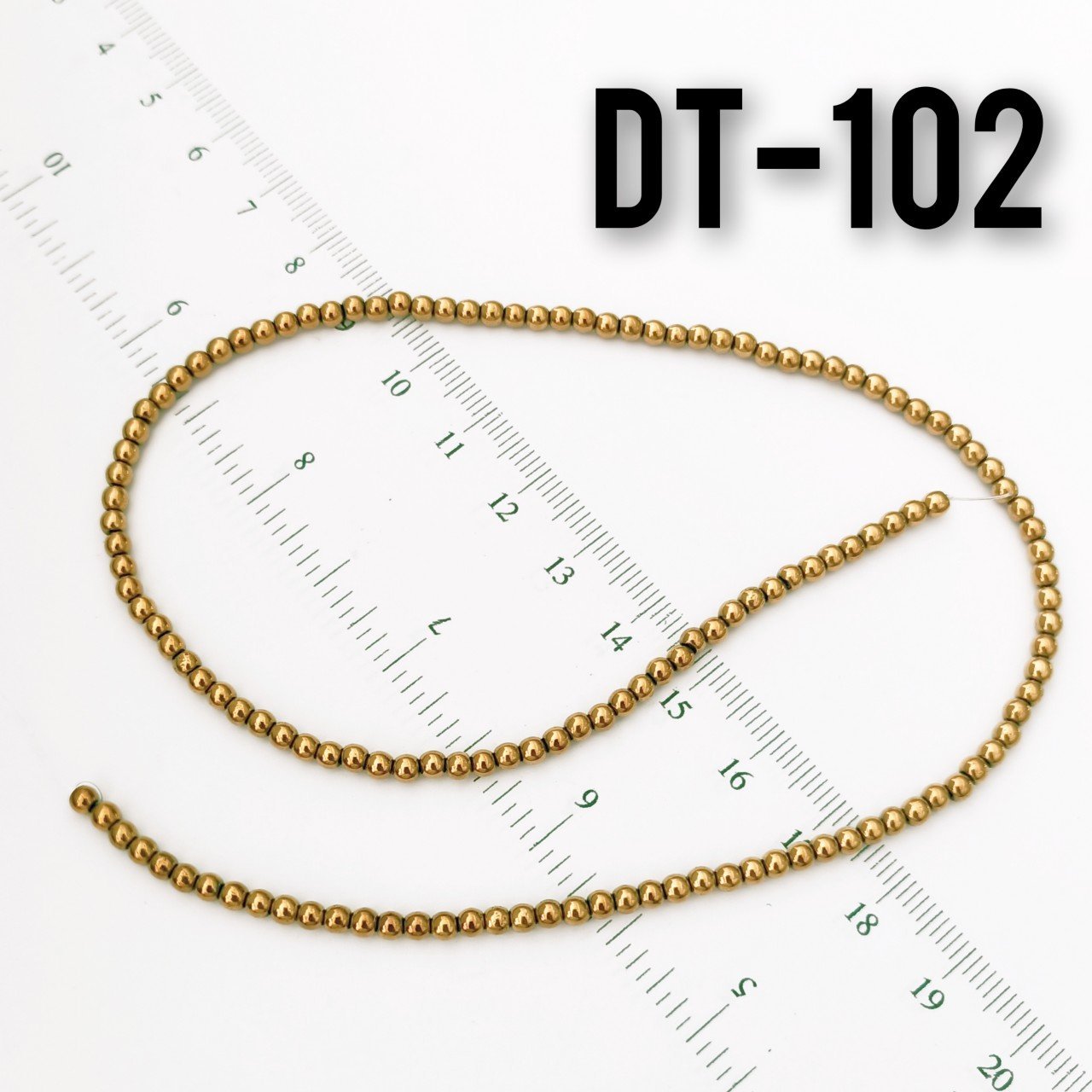 DT-102 Yuvarlak Açık  Bakır Renk Hematit 3 mm