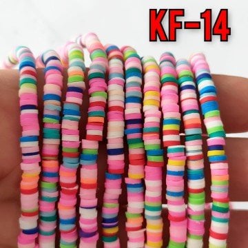KF-14 Mix Renk Fimo Boncuk 4 mm