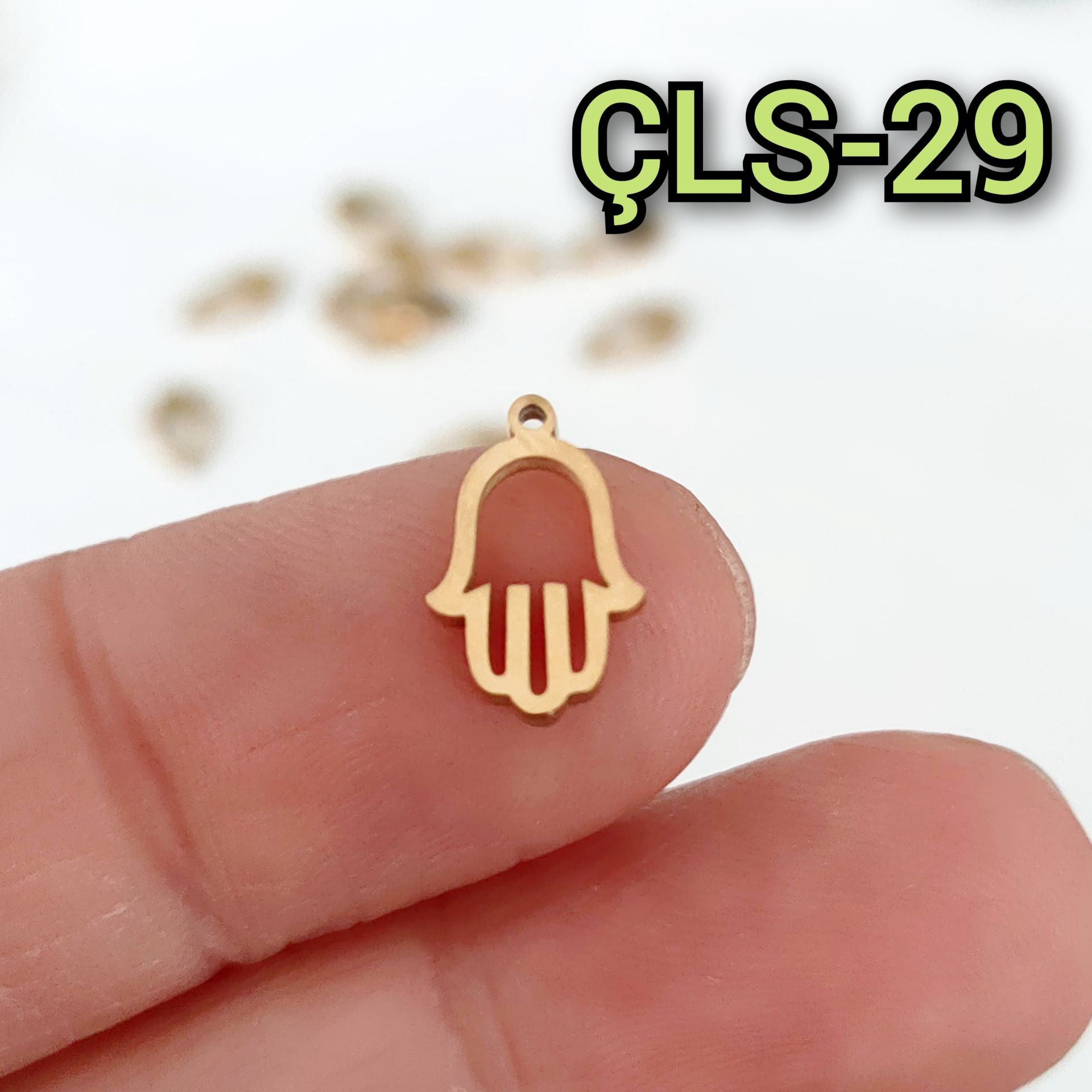ÇLS-29 A Kalite Kaplama Altın Renk 316L Cerrahi Çelik Mini El Sallantı