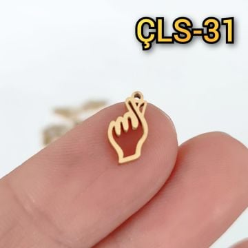 ÇLS-31 A Kalite Kaplama Altın Renk 316L Cerrahi Çelik Mini El Sallantı