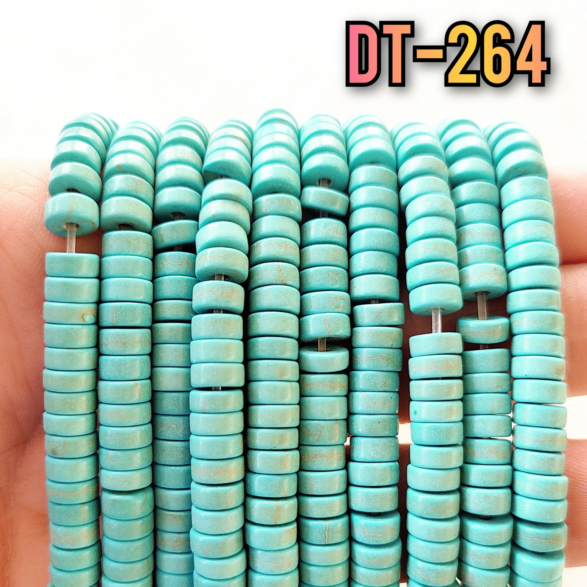 Dt-264 İmitasyon Disk Turkuaz Dizi 6*3 mm