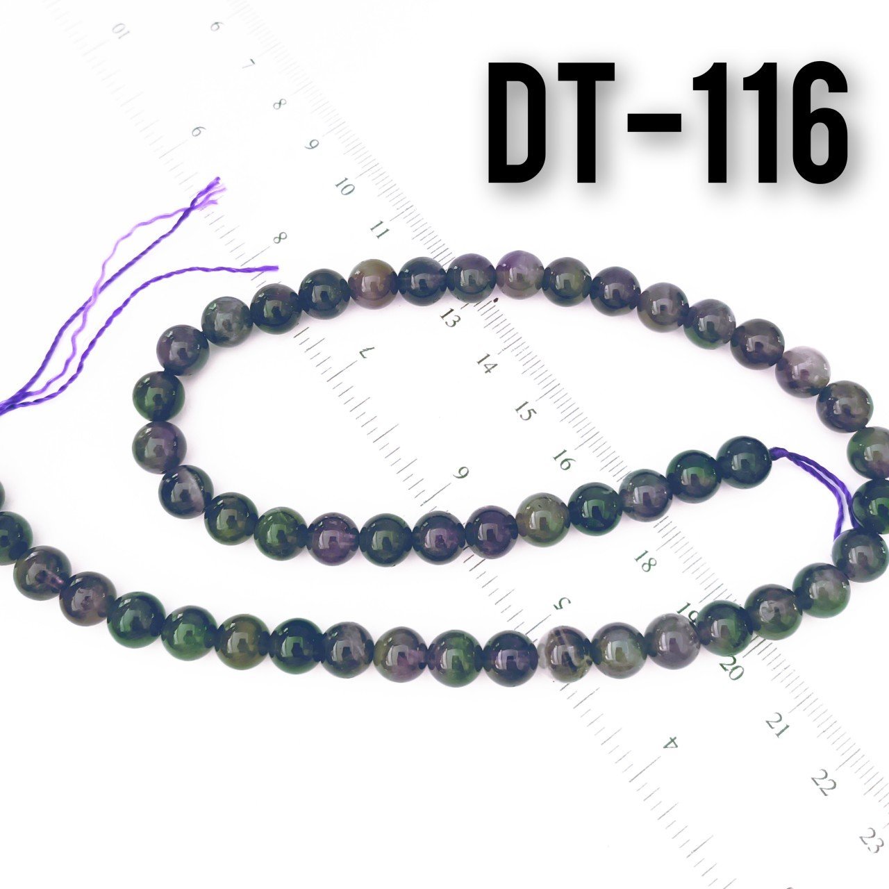 DT-116 A Kalite Koyu Damar Orjinal Ametist Dizi 8 mm