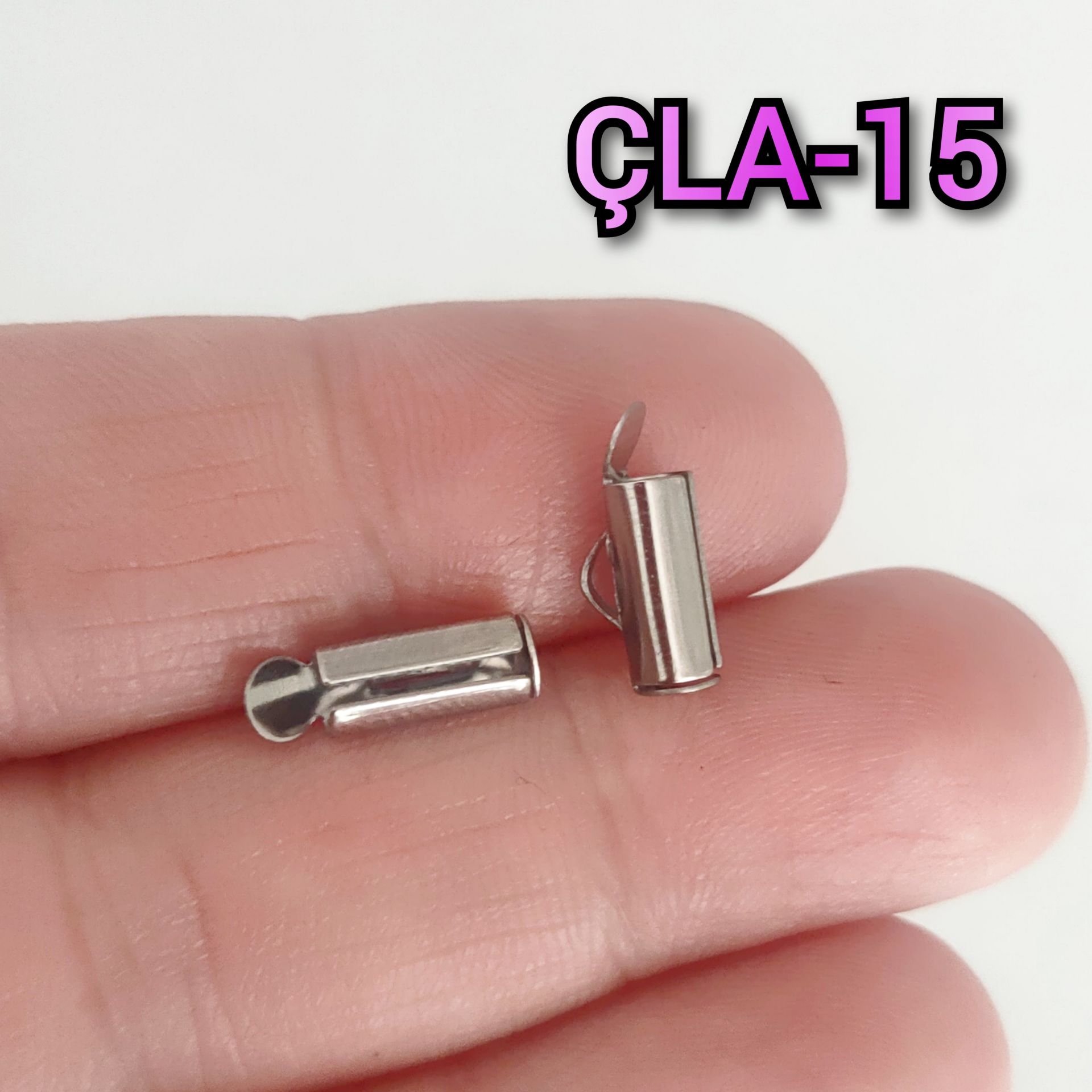 ÇLA-15 Gümüş Renk 304 Çelik Korniş Kapama 10 mm