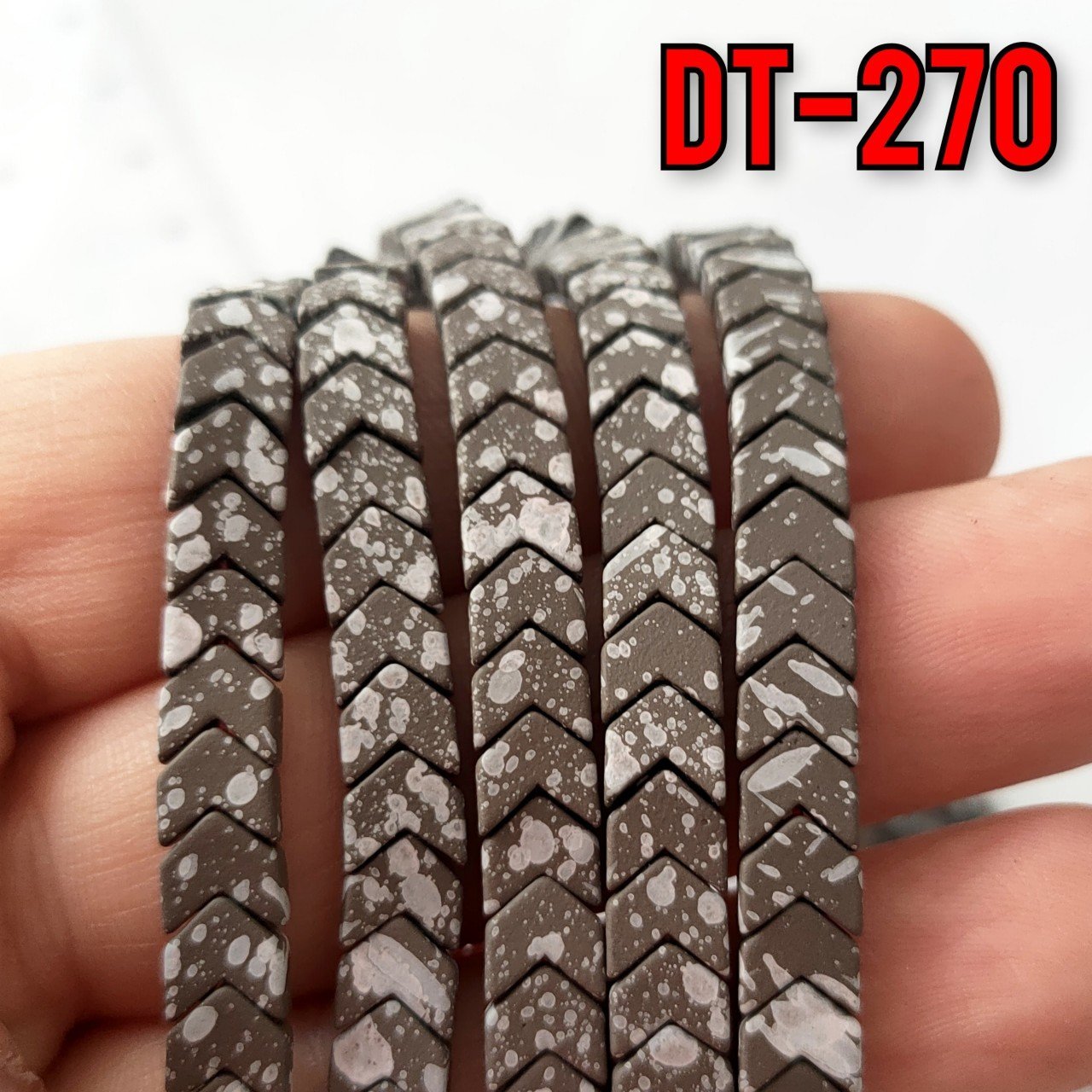DT-270 Mat Hareli Füme Çavuş Hematit Dizi 6 x 3 mm