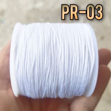 PR-03 A Kalite Parlak Beyaz Renk Paraşüt İpi 0.8 mm