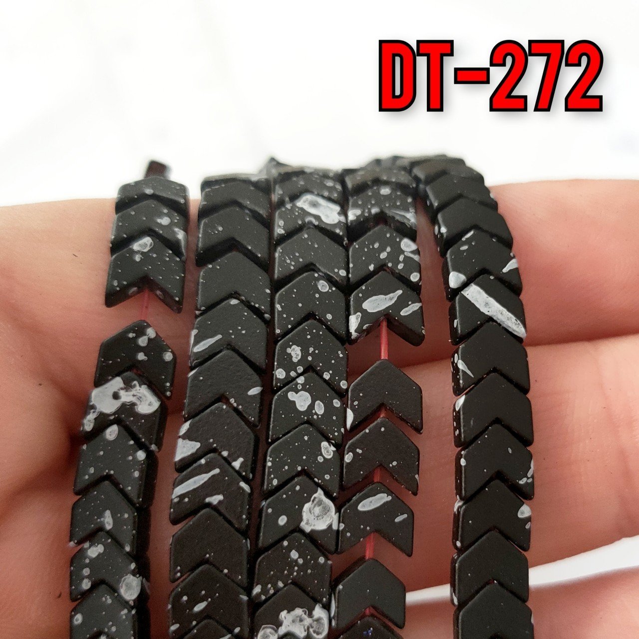 DT-272 Mat Hareli Siyah Çavuş Hematit Dizi 6 x 3 mm