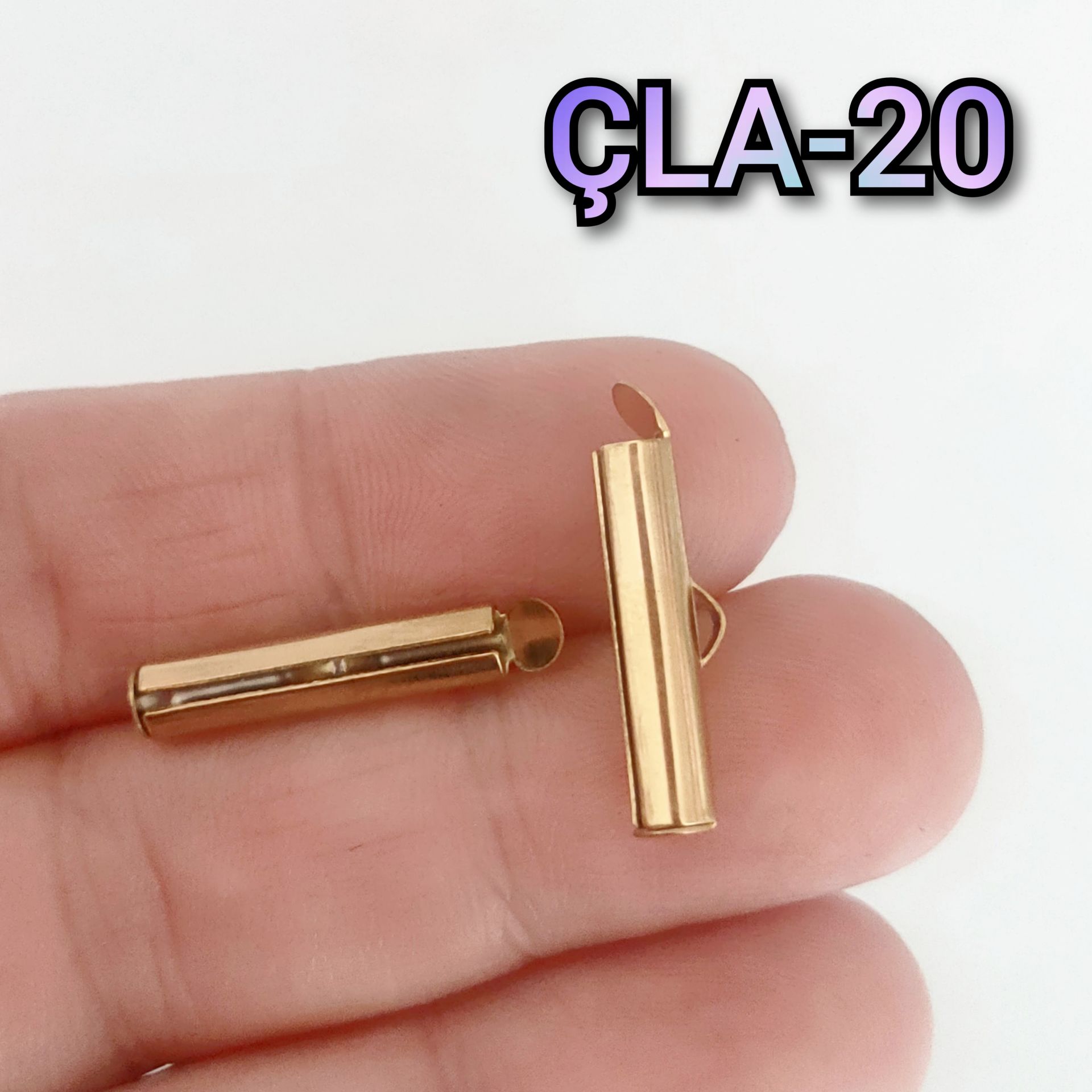 ÇLA-20 A Kalite Kaplama Altın Renk 316L Çelik Korniş Kapama 20 mm